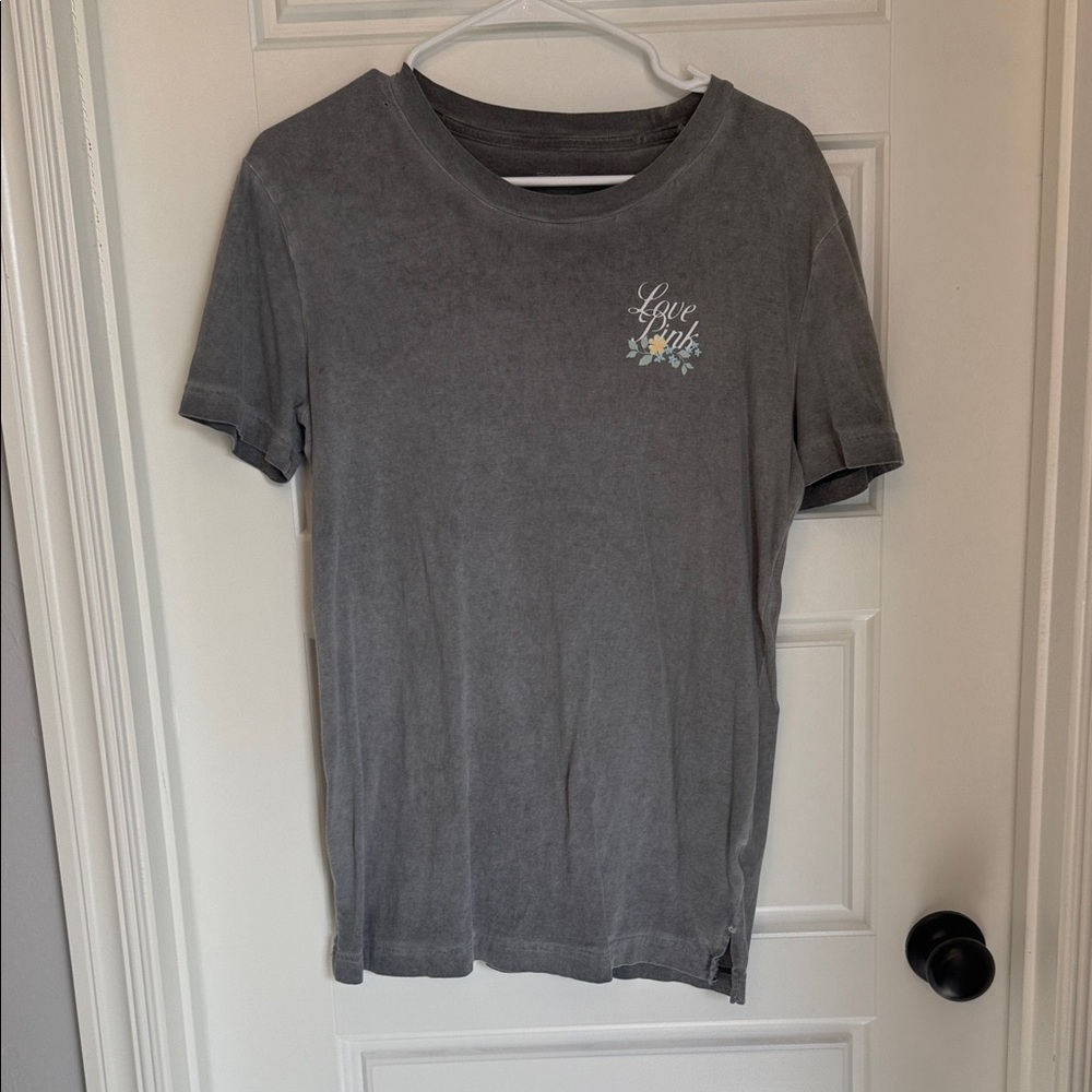PINK Victoria's Secret Gray Short Sleeve Tee